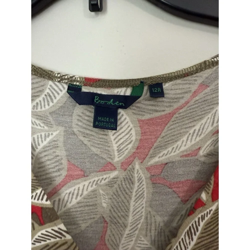 Boden Women's Jersey Knit Twist Front Leaf Design Size 12R Casual, Career, Event - Picture 5 of 11